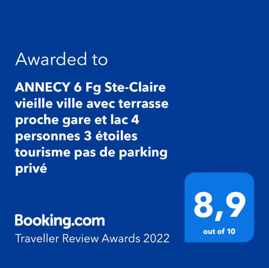 Annecy Sainte Claire Vieille Ville 38M2 Terrasse Proche Gare Et Lac 4 Pers 3 Etoiles 外观 照片